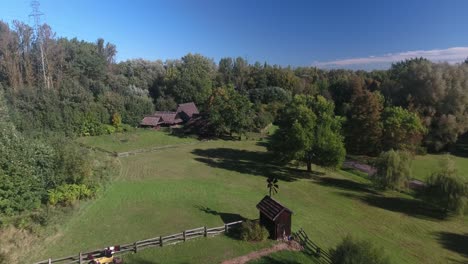 An-open-air-museum-with-historic-buildings-and-homesteads-in-Europe-during-the-summer-season