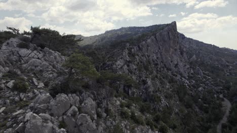 Dron-4k.-Montañas-En-Creta,-Grecia