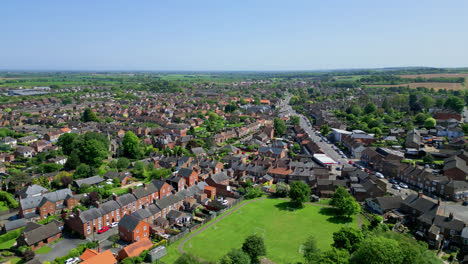 Aerial-video-showcases-Louth,-a-medieval-town-in-Lincolnshire