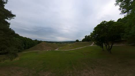 People-Walk-Along-the-Paths-Among-the-Kernavė-Mounds