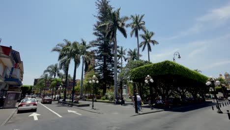 Footage-of-the-most-famous-park-in-Orizaba-city-on-a-regular-day