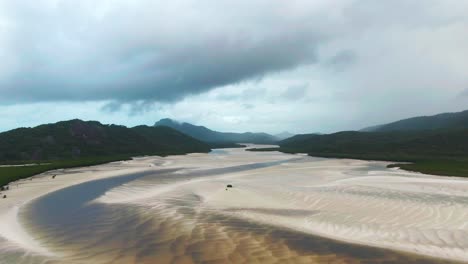 Hill-Inlet-On-Whitsunday-Island,-Queensland,-Australia