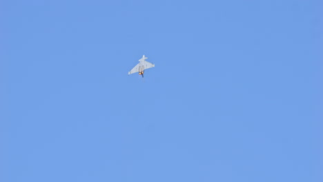 Power-of-Eurofighter-Typhoon-in-German-air-forces,-handheld-view