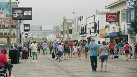 Atlantic-City,-Paseo-Marítimo-De-Nueva-Jersey-En-Un-Día-Nublado