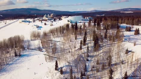 4K-Drone-Video-of-University-of-Alaska-Fairbanks-on-Snowy-Winter-Day