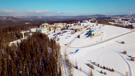 4K-Drone-Video-of-University-of-Alaska-Fairbanks-on-Snowy-Winter-Day