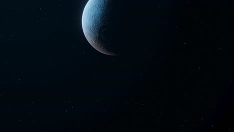 3D-Animation-showing-the-Moon-in-space-being-revelaed-by-light