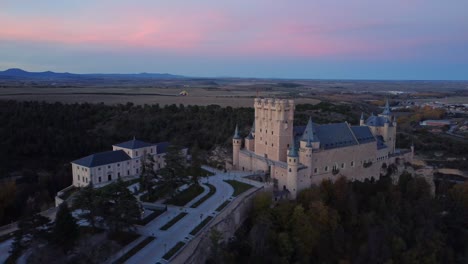 Old-castle-on-autumn-day-during-sundown