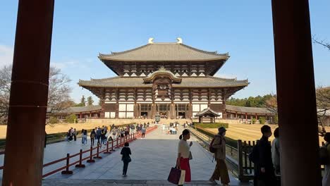 Sala-Principal-Del-Templo-Todai-ji,-Nara,-Japón