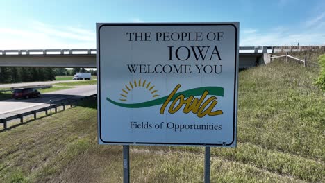 Welcome-to-Iowa-road-sign