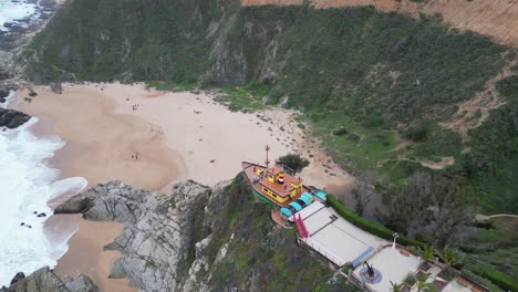 Beach-Marisol-wetland,-Valparaiso-region