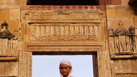 ancient-grand-mosque-called-Adhai-Din-Ka-Jhonpra-vintage-architecture-with-devotee-visiting-at-day-video-is-taken-at-Adhai-Din-Ka-Jhonpra-at-ajmer-rajasthan-india-on-Aug-19-2023