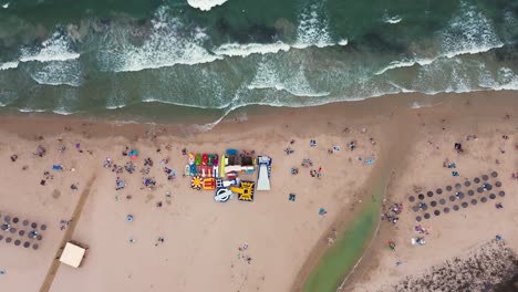 Mil-Palmeras-cityscape-and-coastline-in-the-south-of-Spain-drone-view