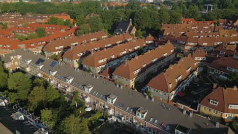 Amsterdam-Noord-Vogelbuurt-Drone-Aerial-with-Dutch-houses-and-rooftops-pt-3-of-4
