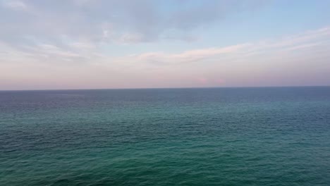 Panama-city-beach-Aerial-view-top-view-drone,-Beautiful-topical-ocean-turquoise-green-water