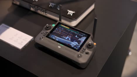 DJI-booth-at-IFA-2023-showing-the-new-RC-Plus-drone-controller-for-cinematic-usage