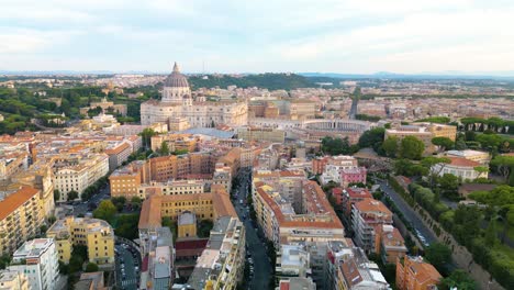 Amazing-Aerial-View-of-Vatican-City,-Smallest-Country-in-the-World