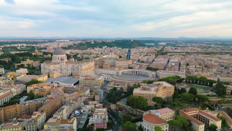 Orbiting-Aerial-Shot-Above-Vatican-City,-Home-of-the-Catholic-Church