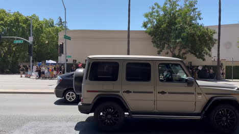 WGA-and-SAG-AFTRA-Strikers-Picketing-at-Warner-Brothers-Gate-4-Intersection-on-W-Olive-Ave