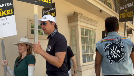 WGA-and-SAG-AFTRA-Strikers-Picketing-Outside-Warner-Brothers-on-W-Olive-Ave