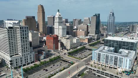 Skyline-Der-Innenstadt-Von-Cincinnati,-Ohio