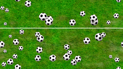 Fußball-Ball-Bounce-Hintergrund-Loop-Kachel