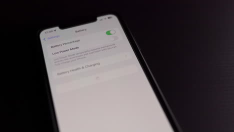 Checking-battery-health-in-the-settings-of-an-iPhone-XS-Max