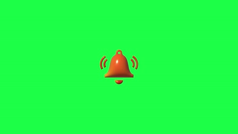 Glockensymbol-Taste-Isoliert-Auf-Grünem-Bildschirm