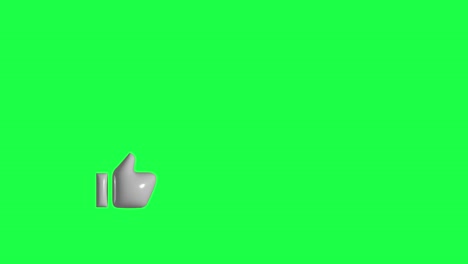Like-Button-small-3D-isolated-on-Green-Screen