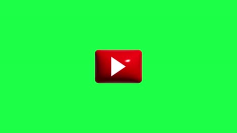 YouTube-Play-Taste-Rot-Isoliert-Auf-Grünem-Bildschirm