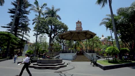 Slow-motion-footage-of-a-Mexican-park-named-"Parque-Castillo"-in-Orizaba-City