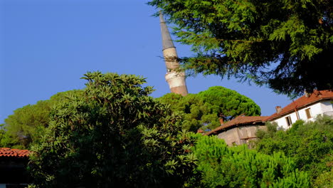 El-Minarete-De-La-Mezquita-Entre-Los-árboles