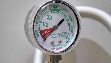 Slow-motion-close-up-shot-of-an-oxygen-pressure-gauge-on-a-colonic-hydrotherapy-machine