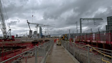 Old-Oak-Common-Construction-Site-For-HS2-On-Cloudy-Day