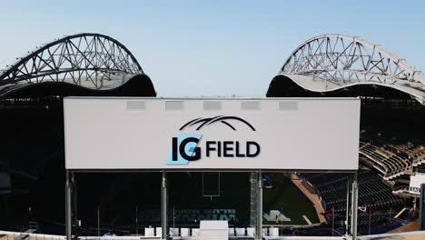 Summer-Drone-Shot-of-IG-Field-University-of-Manitoba-Winnipeg-Blue-Bombers-Football-Concert-Stadium-Arena-Billboard-Sign-in-Canada