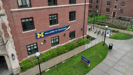 Welcome-to-Michigan-sign-on-housing-building-at-University-of-Michigan