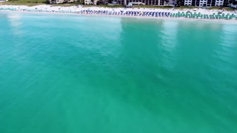 Destin-Florida-Aerial-view-of-fort-walton-beach-with-hotel-and-resorts-on-the-shore-of-gulf-of-mexico