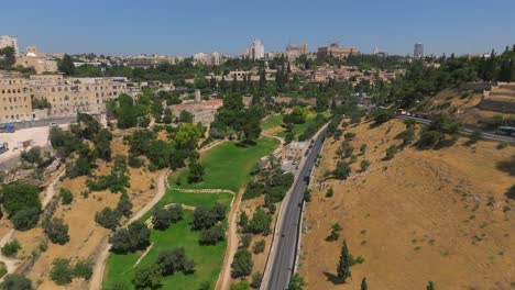 Jerusalén-Ciudad-Vieja-De-David-Quarters-Con-La-Cúpula-De-La-Roca