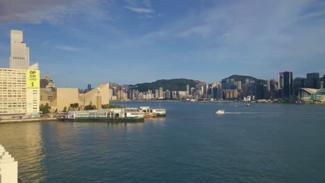 Wide-view-of-Hong-Kong-Tsim-Sha-Tsui-Star-Ferry-harbor