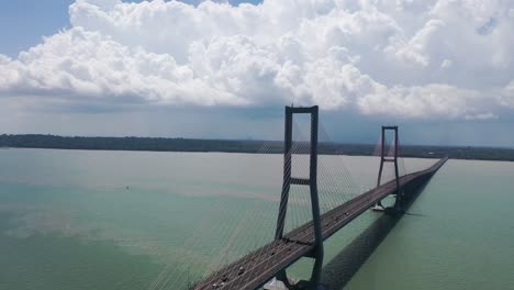 Aerial-view-of-Suramadu-bridge-located-in-East-Java-between-Island-Surabaya-and-Madura