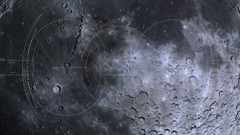 Acercamiento-De-La-Superficie-Lunar-Para-La-Exploración-Lunar-Con-Tecnología-HUD.