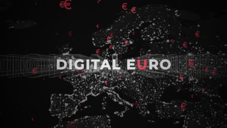 Digitaler-Euro-Text-Auf-Europa-Kartenhintergrund---Elektronisches-Währungskonzept