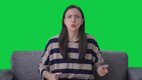 Angry-Indian-girl-shouting-to-the-camera-Green-screen