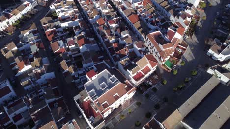 Drone-view-of-the-houses-on-city-street