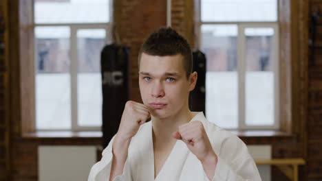Closeup-of-young-athlete-in-a-dojo