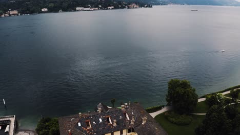 Drone-shot-over-the-town-of-Bellagio-in-Italy's-rural-Lake-Como-area