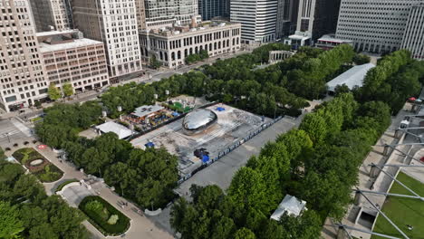 Access-to-Anish-Kapoor’s-Chicago-'bean'-limited-due-to-construction---Aerial-view