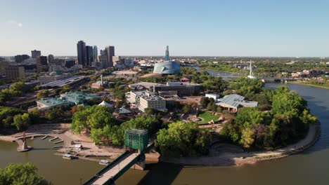 Downtown-Winnipeg,-MB-aerial