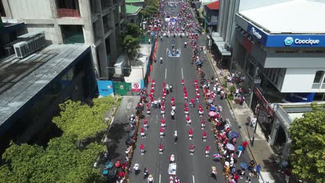 Drone-Shot-Flying-Over-Marching-Bands-During-Costa-Rican-Independence-Day-Parade-in-San-Jose-Capitol