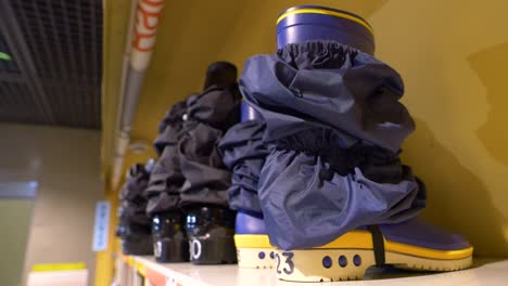 Close-up-shot-of-rubber-safety-boots-within-the-Honjo-Life-Safety-learning-Center
